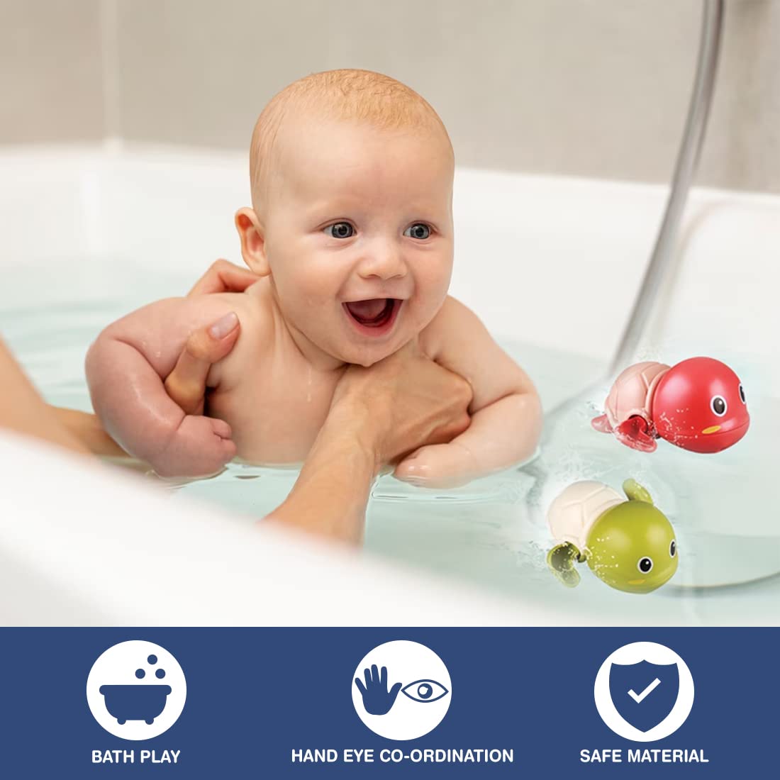 Swimming Turtle Baby Bath Toys-Pack2