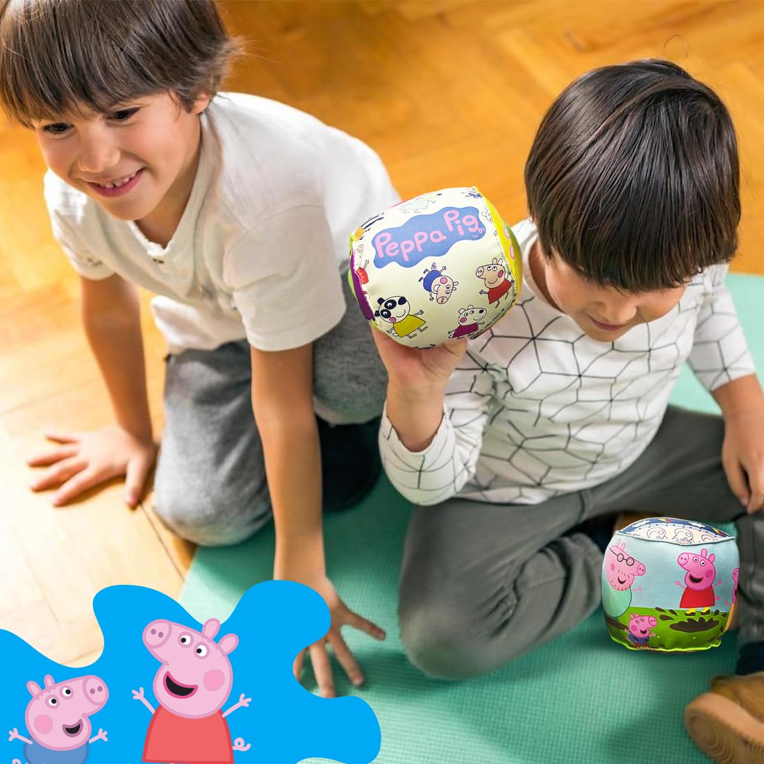 Peppa Pig PU Soft Ball with Jingling Bell for baby(4 Inch)