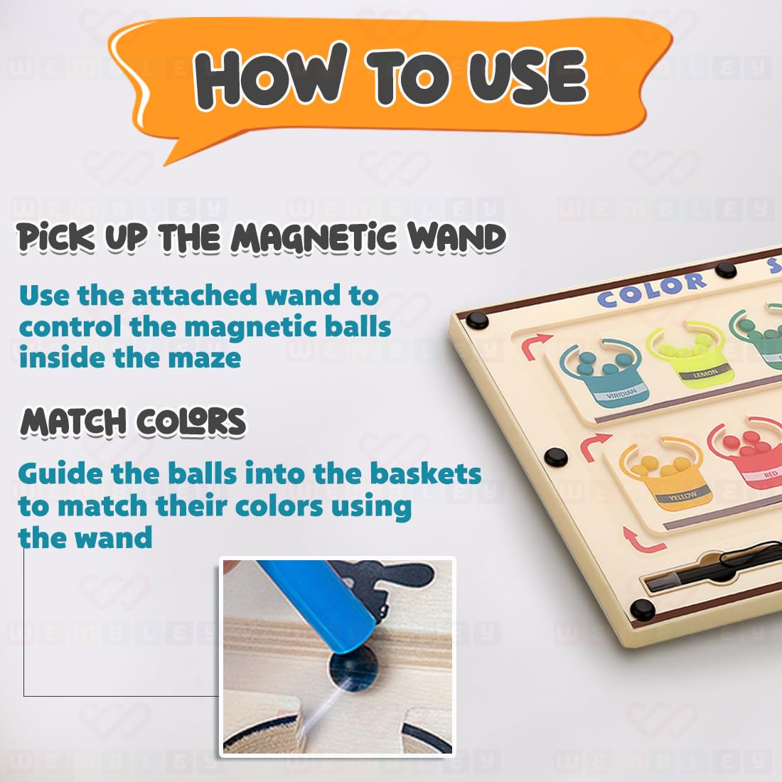 Magnetic Color Sorting Montessori Toys for 2+ Years