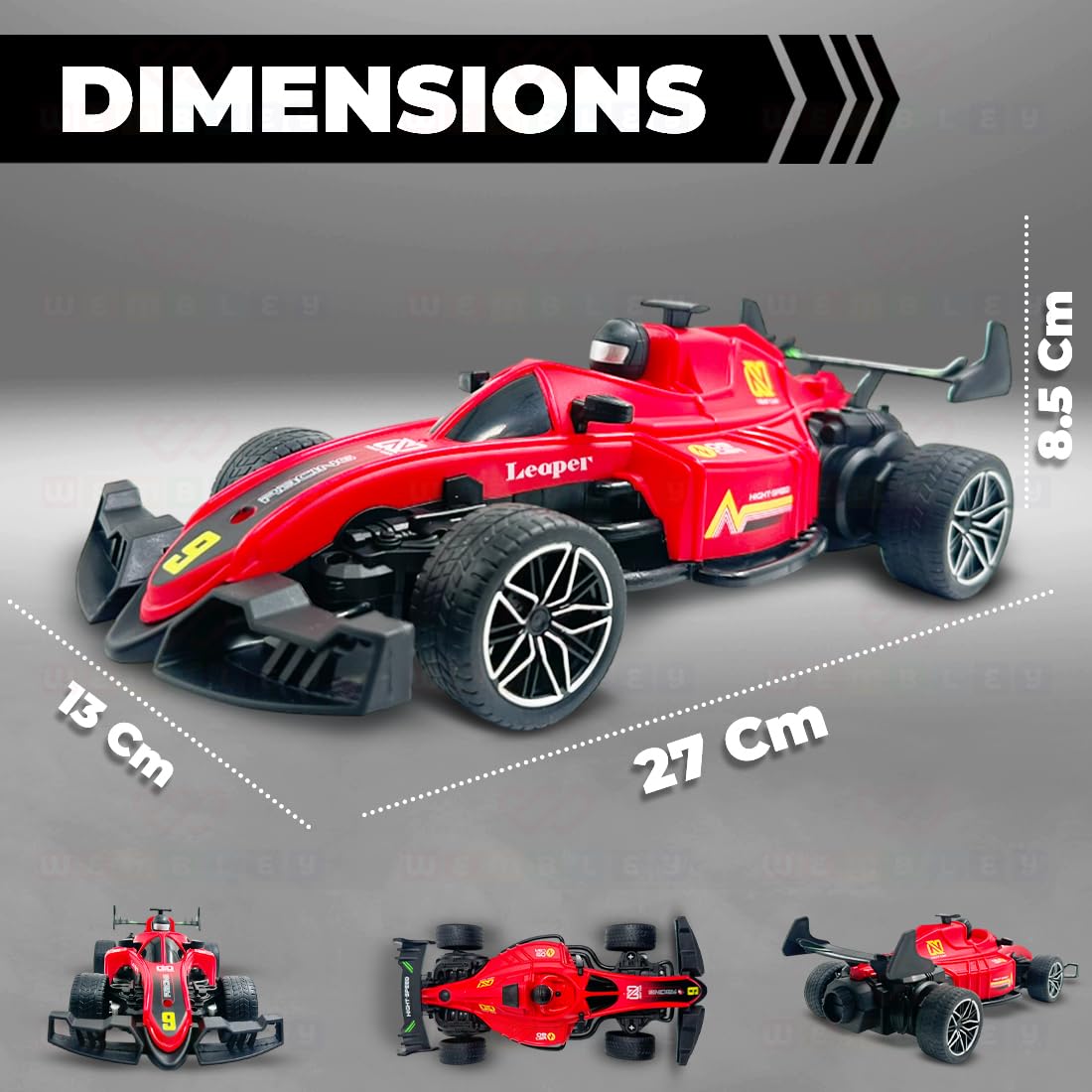 Formula Style Remote Control Rechargeable Car Toy (Red)
