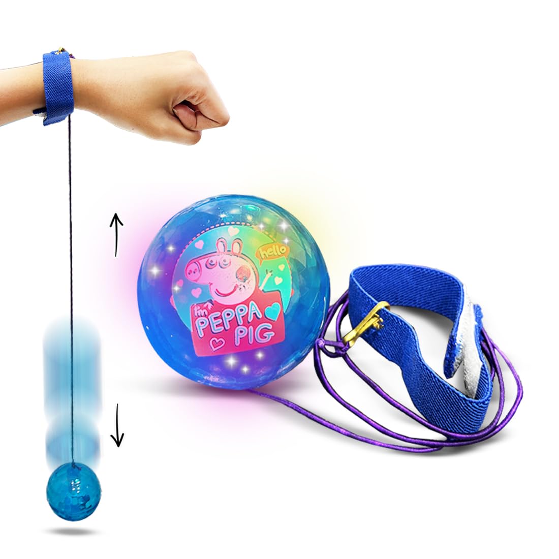 Peppa Pig Yo Yo Wrist Band LED Light Ball