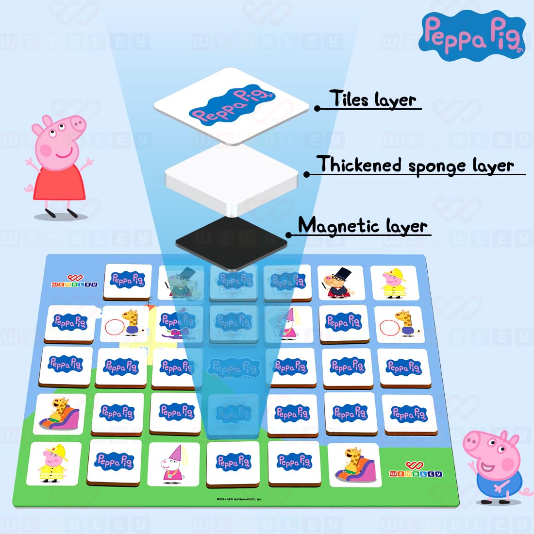 Peppa Pig Magnetic Memory Match Board Game