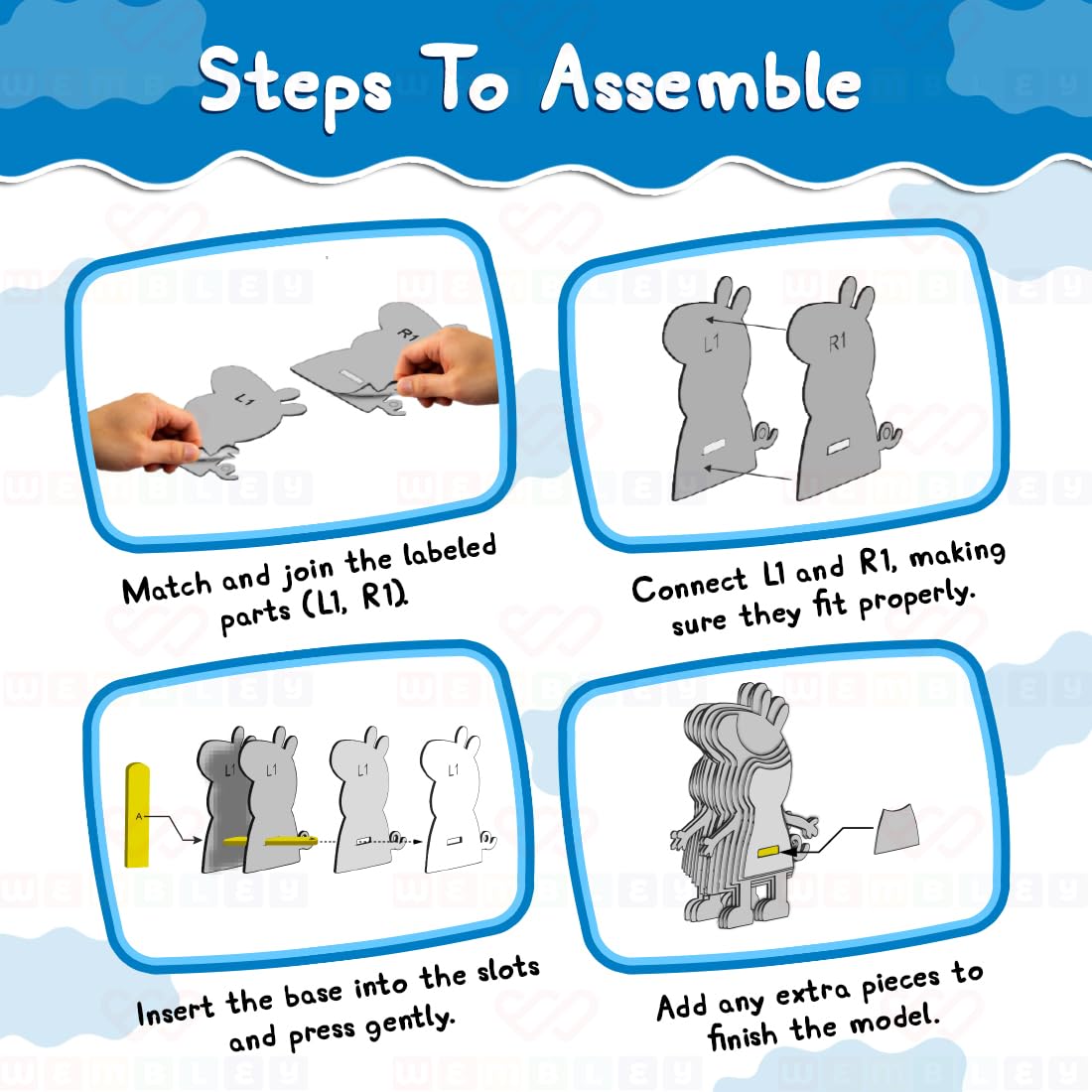 Peppa Pig 3D Puzzle Model Kit DIY Kit