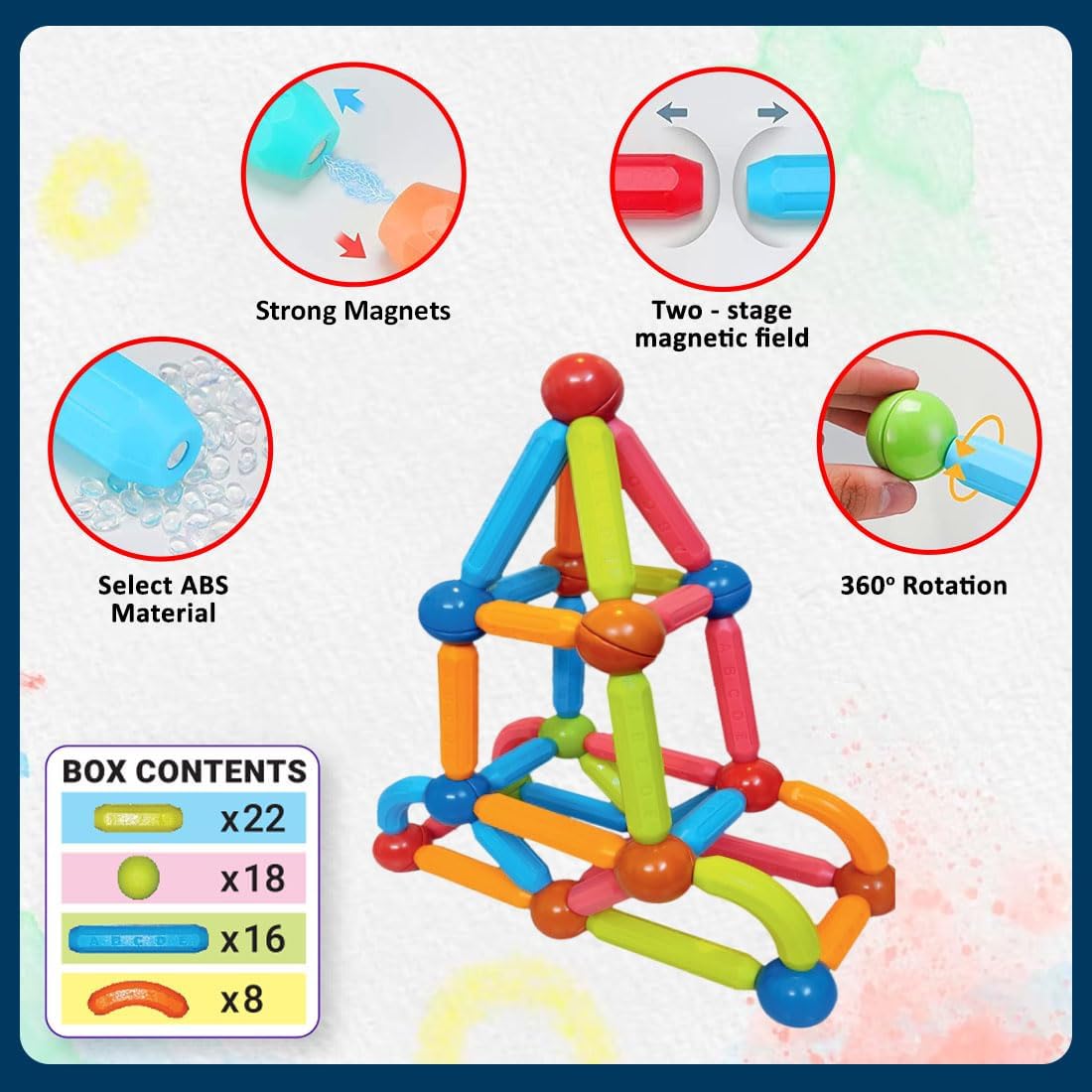 Magnetic Stick Building Block (64 Pcs)