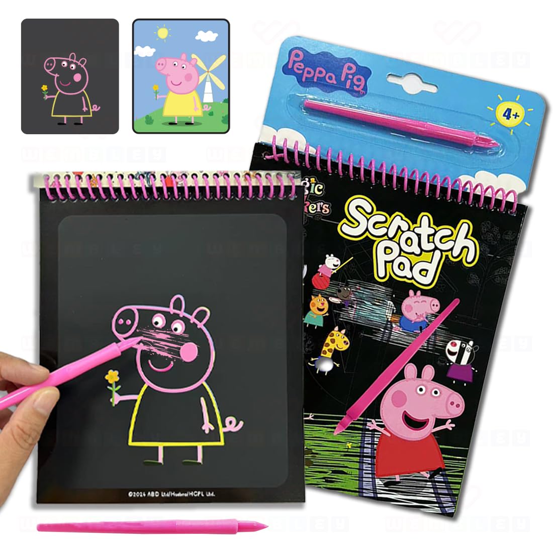 Peppa Pig Scratch Pad Art Notepad DIY Set