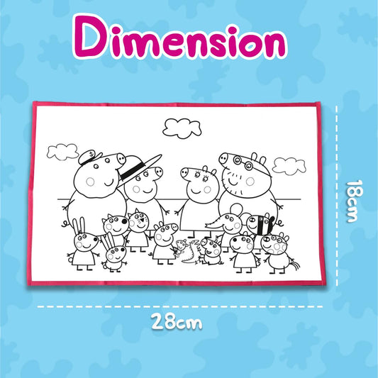 Peppa Pig Reusable Coloring Mat with 12 Markers