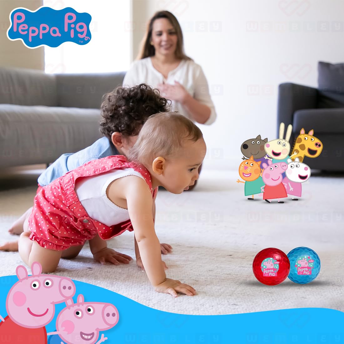 Peppa Pig Plastic Light LED Ball – 2.5 Inch (Pack of 1)