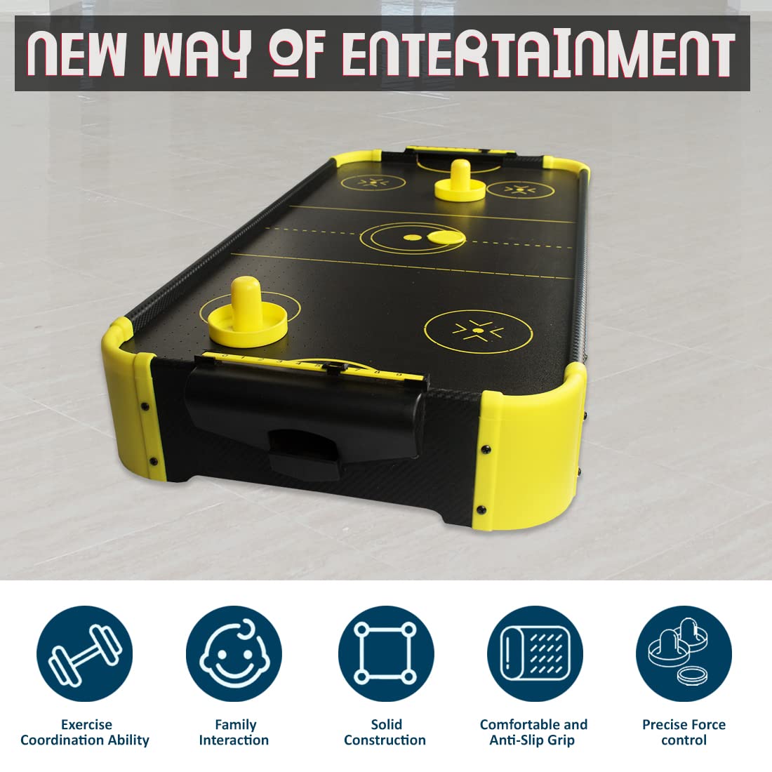 Electric Powered Air Hockey Game for Kids (Big)