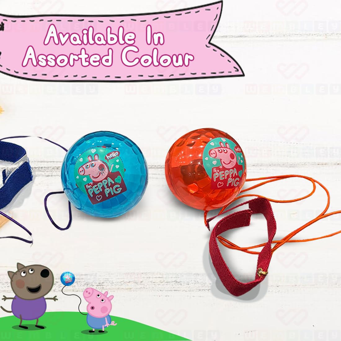 Peppa Pig Yo Yo Wrist Band LED Light Ball