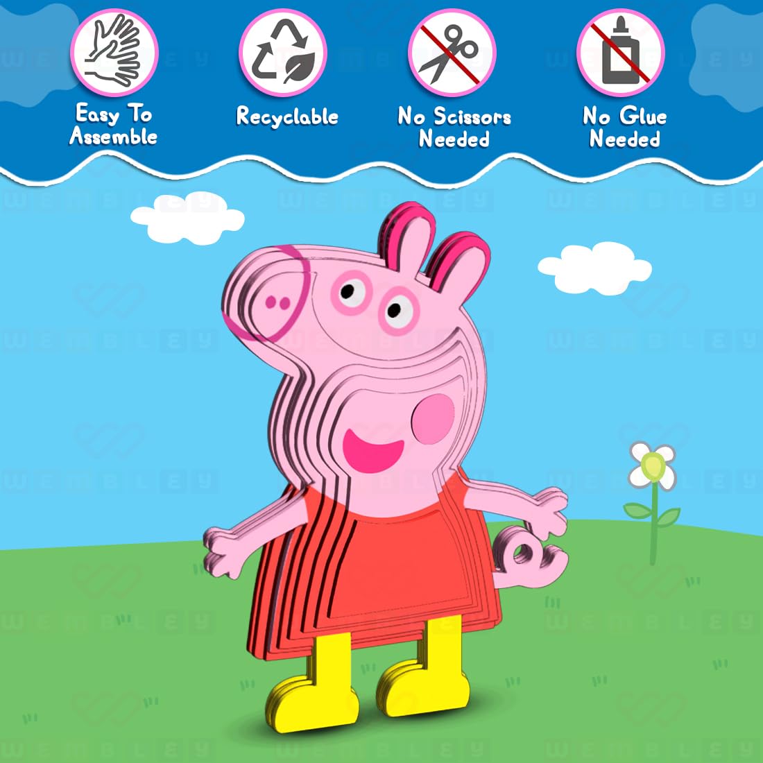 Peppa Pig 3D Puzzle Model Kit DIY Kit