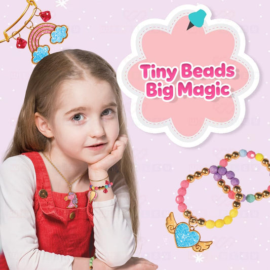 DIY Sparkling Crystal Bracelet Making Set for Girls (Unicorn Theme)