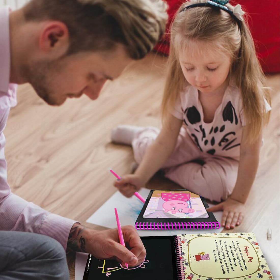 Peppa Pig Scratch Pad Art Notepad DIY Set