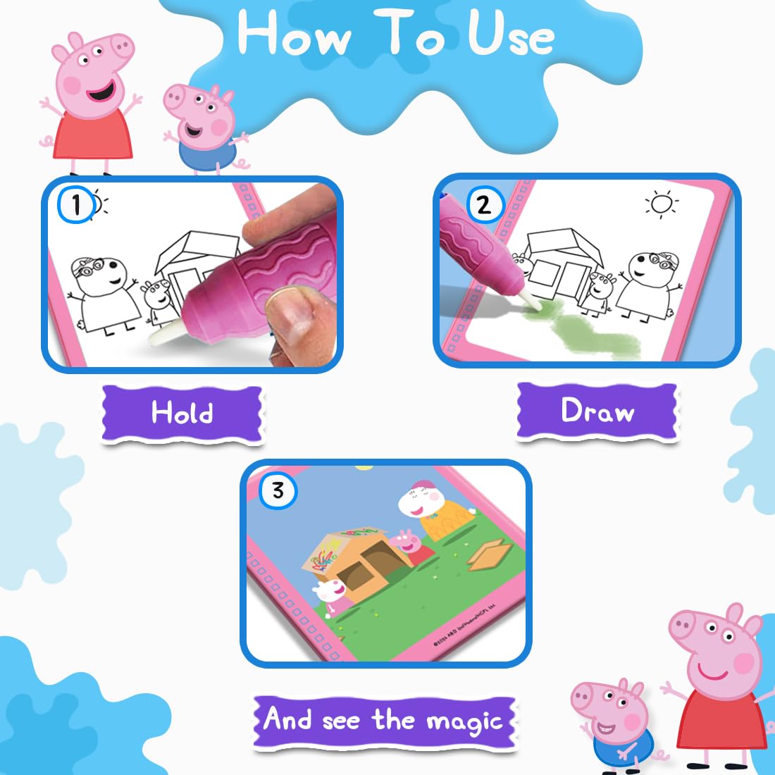 Peppa Pig Reusable Water Magic Boards DIY Kit