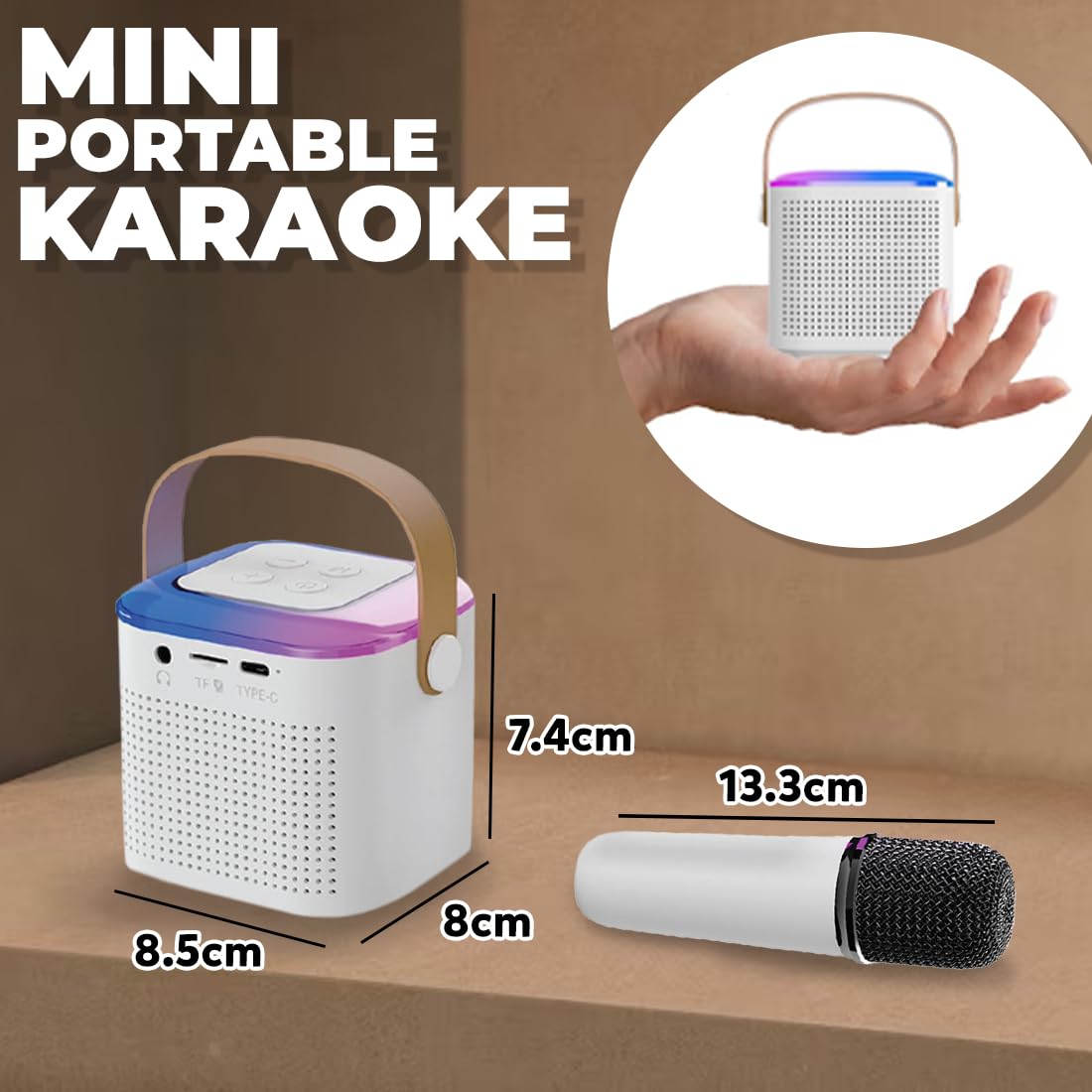 Wireless Karaoke Set with Mic & Speaker (Bucket)