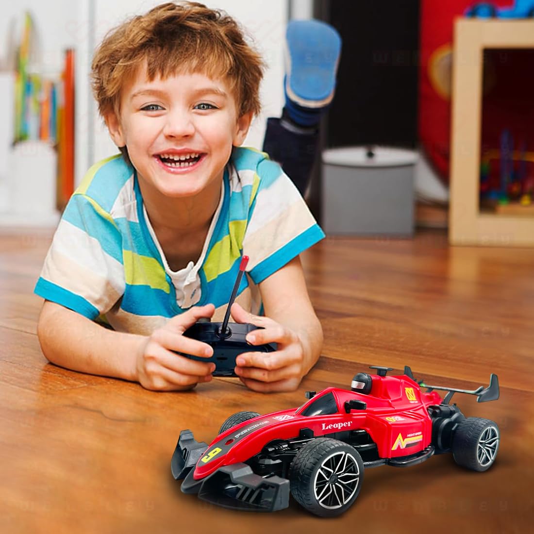 Formula Style Remote Control Rechargeable Car Toy (Red)