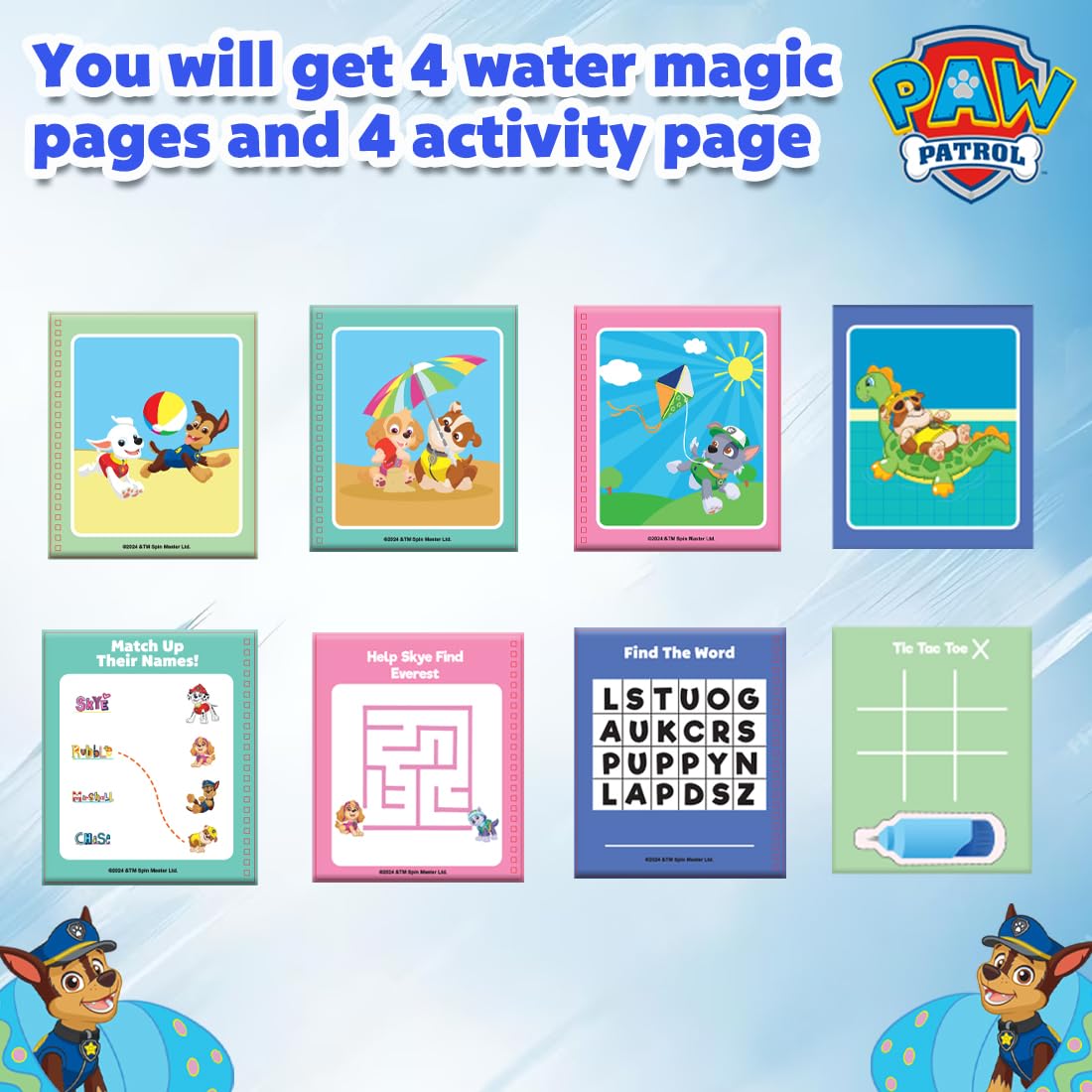 Paw Patrol Reusable Water Magic Boards DIY Kit