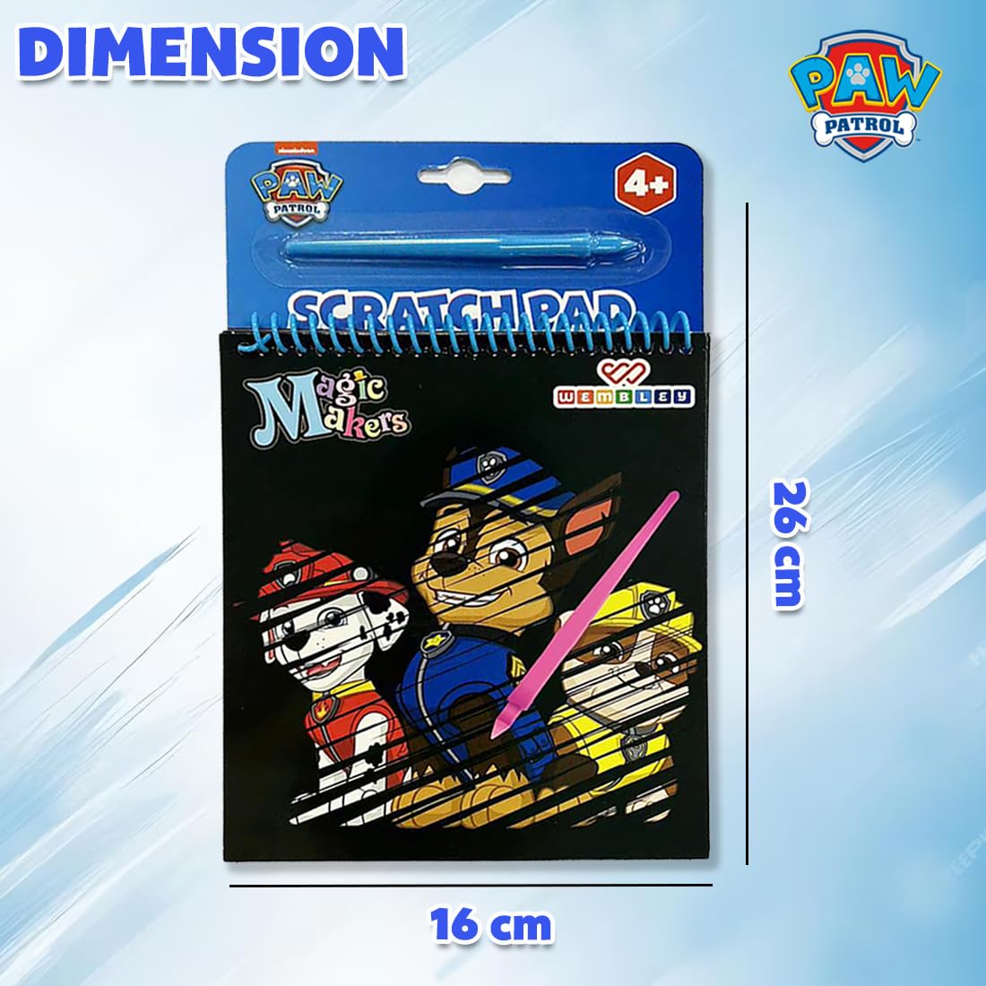 Paw Patrol Scratch Pad Art Notepad DIY Set