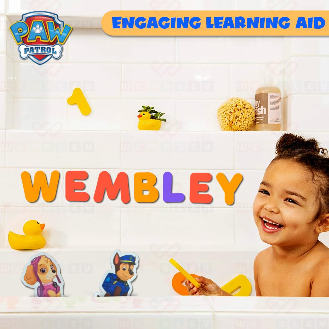 Paw Patrol Alphabet Puzzle Bath Toys-Set of 32