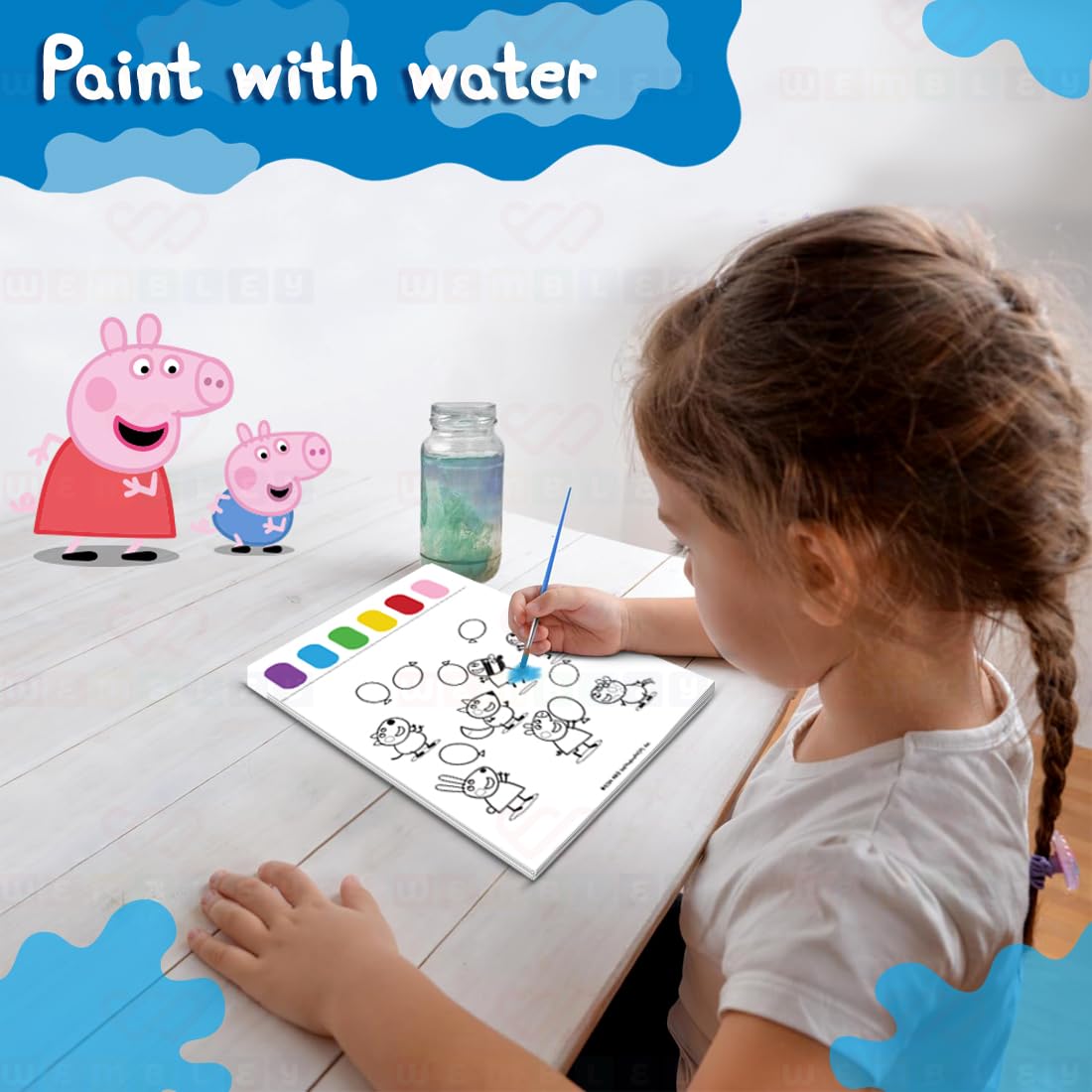Peppa Pig Watercolor Painting Book