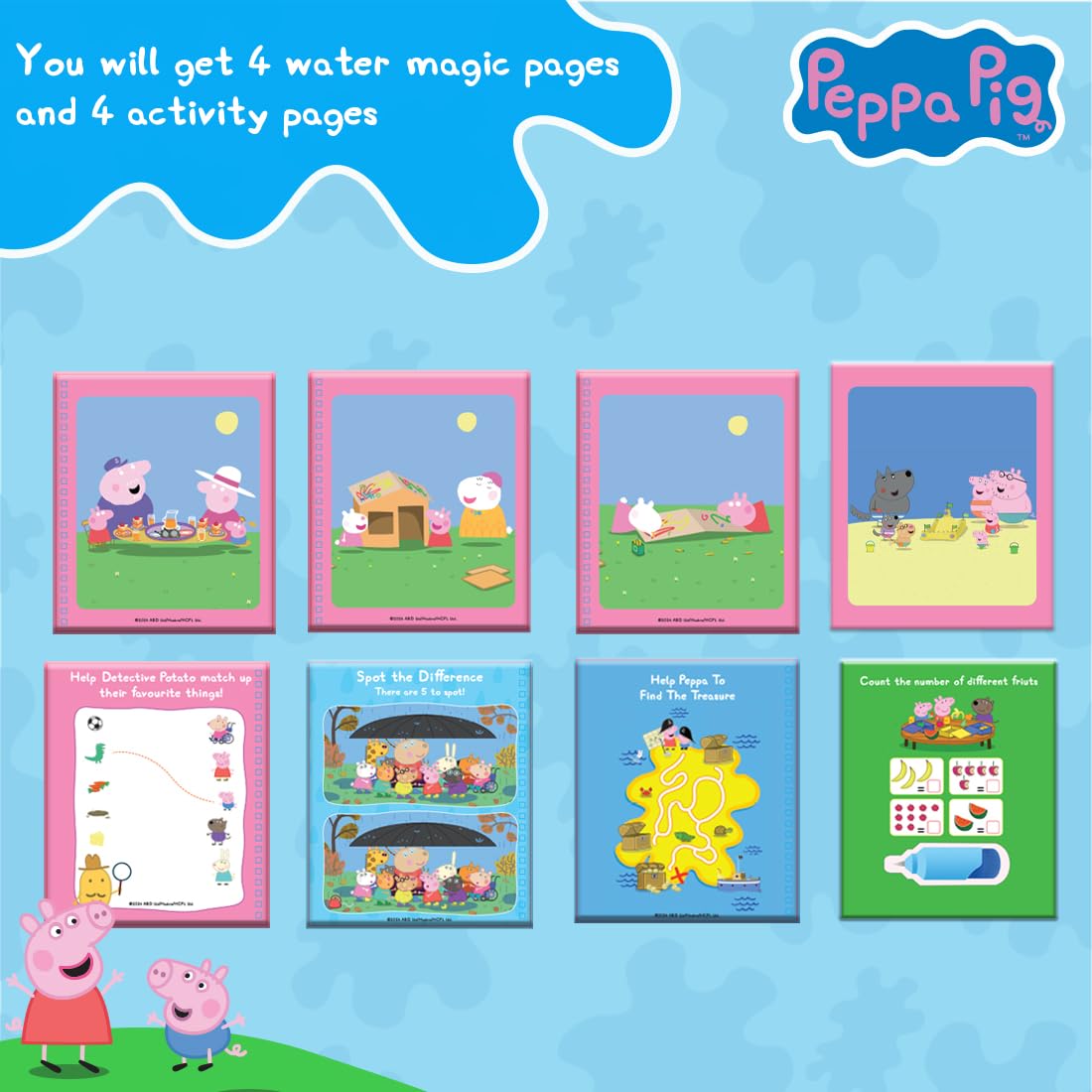 Peppa Pig Reusable Water Magic Boards DIY Kit
