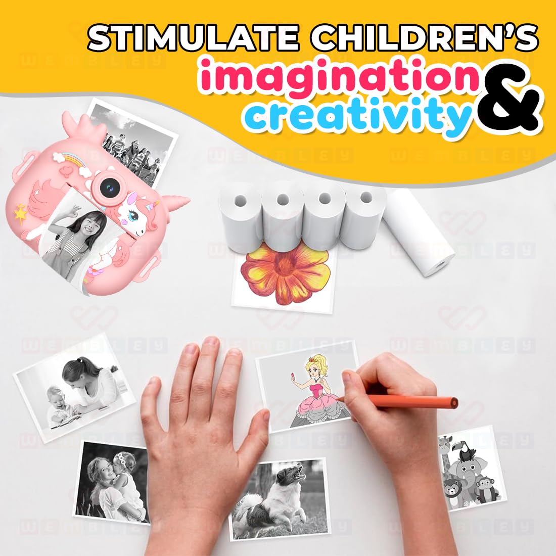 Kids Instant Camera Thermal Paper Rolls (Pack of 6)