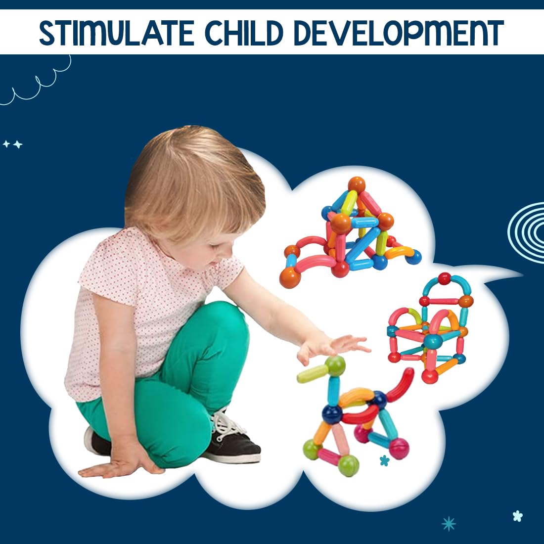 Magnetic Stick Building Block (64 Pcs)