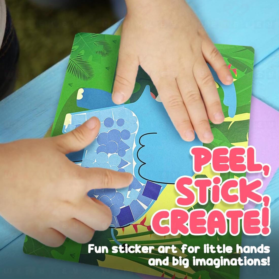 DIY Stick It Sticker Book Art Kit for Kids (Animal, Multi)