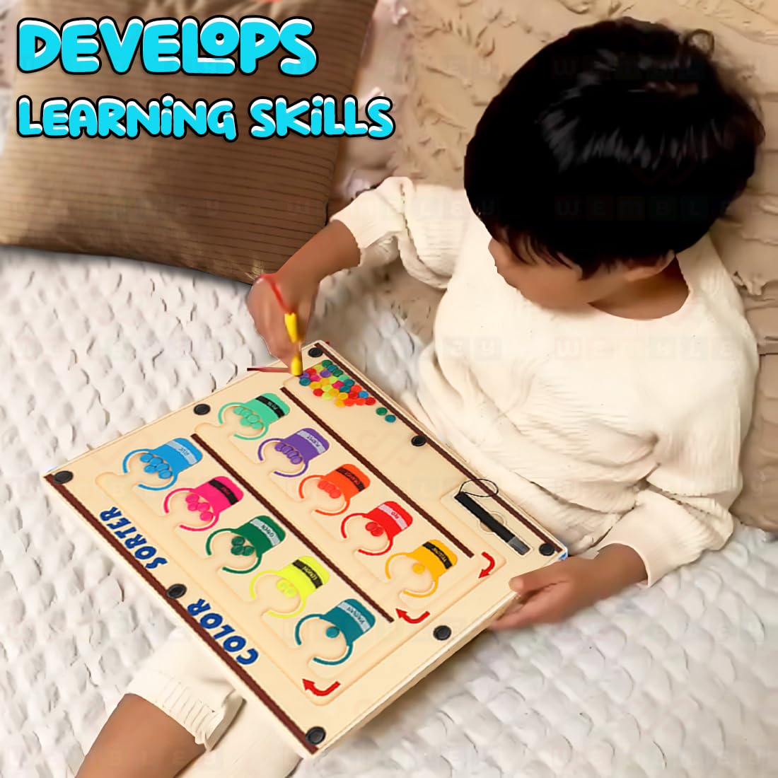 Magnetic Color Sorting Montessori Toys for 2+ Years