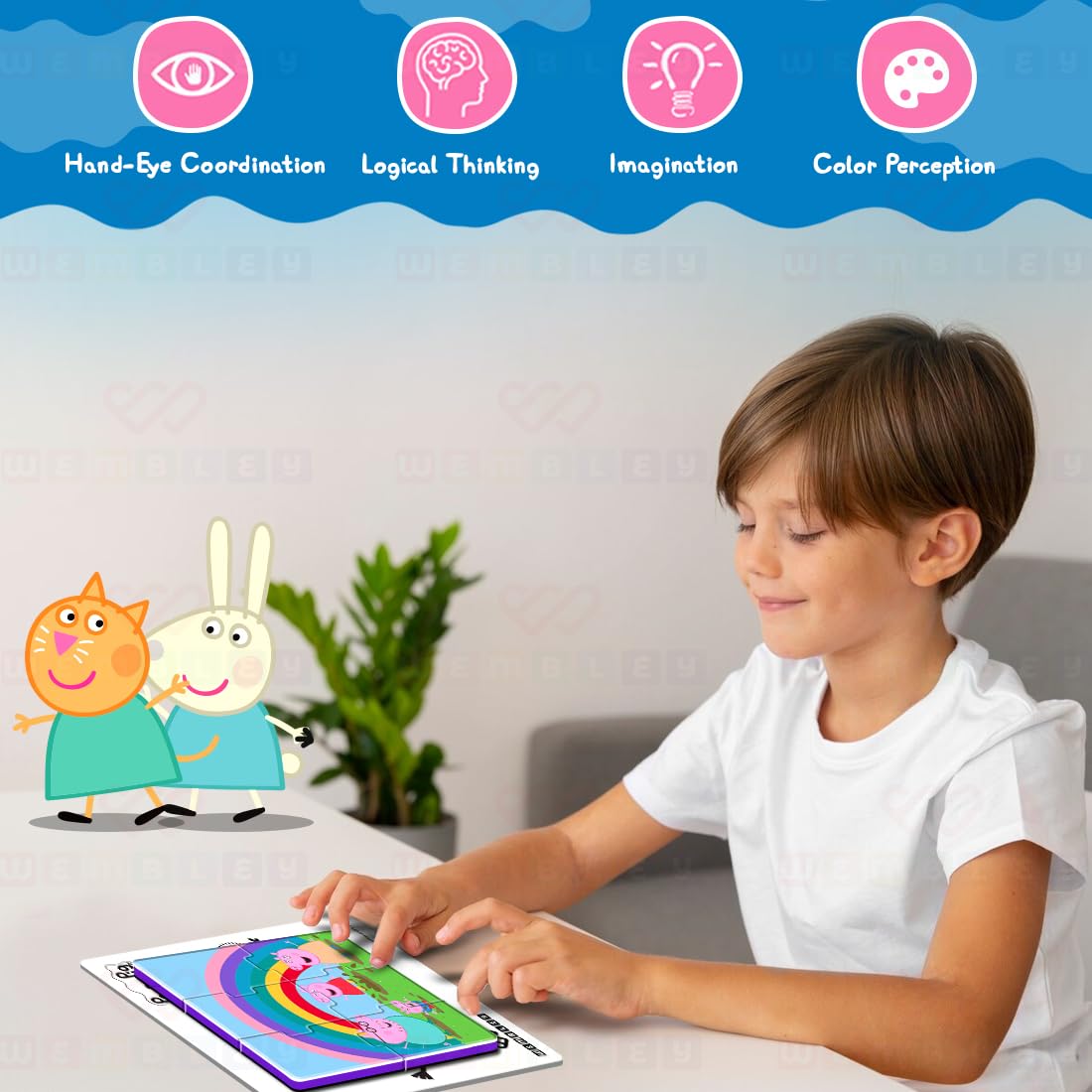 Peppa Pig 3 in 1 Jigsaw Magnetic Puzzle (Style1)