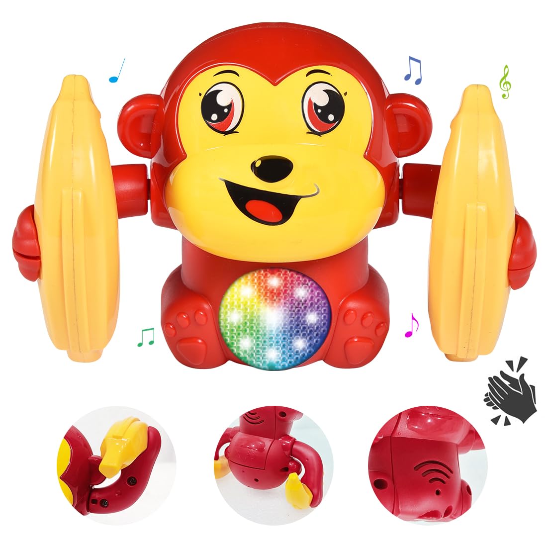 Dancing & Rolling Monkey Musical Baby Toy
