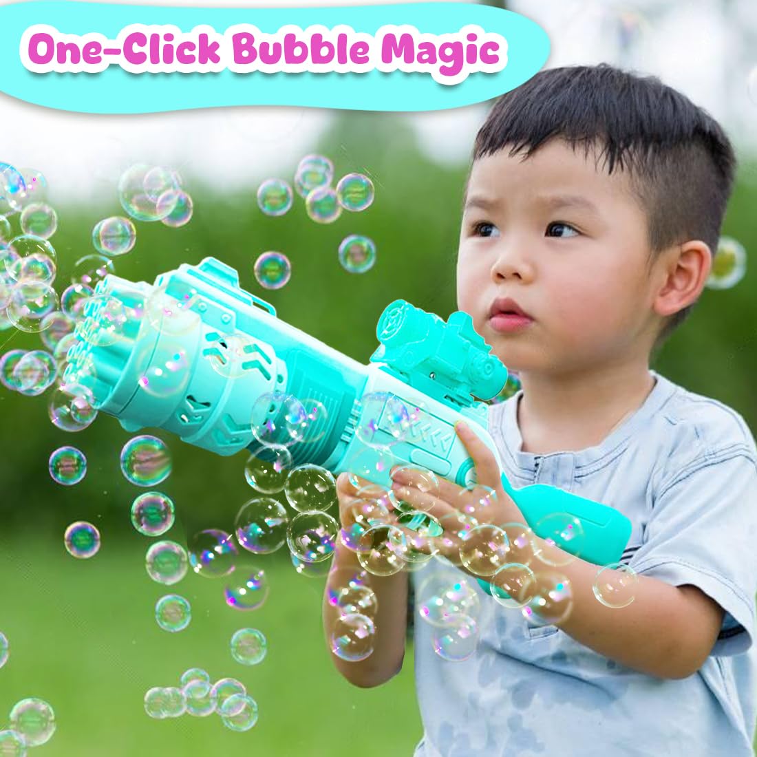 Sniper Electric Bubble Gun Machine With 19 Inlets, Lights & Music