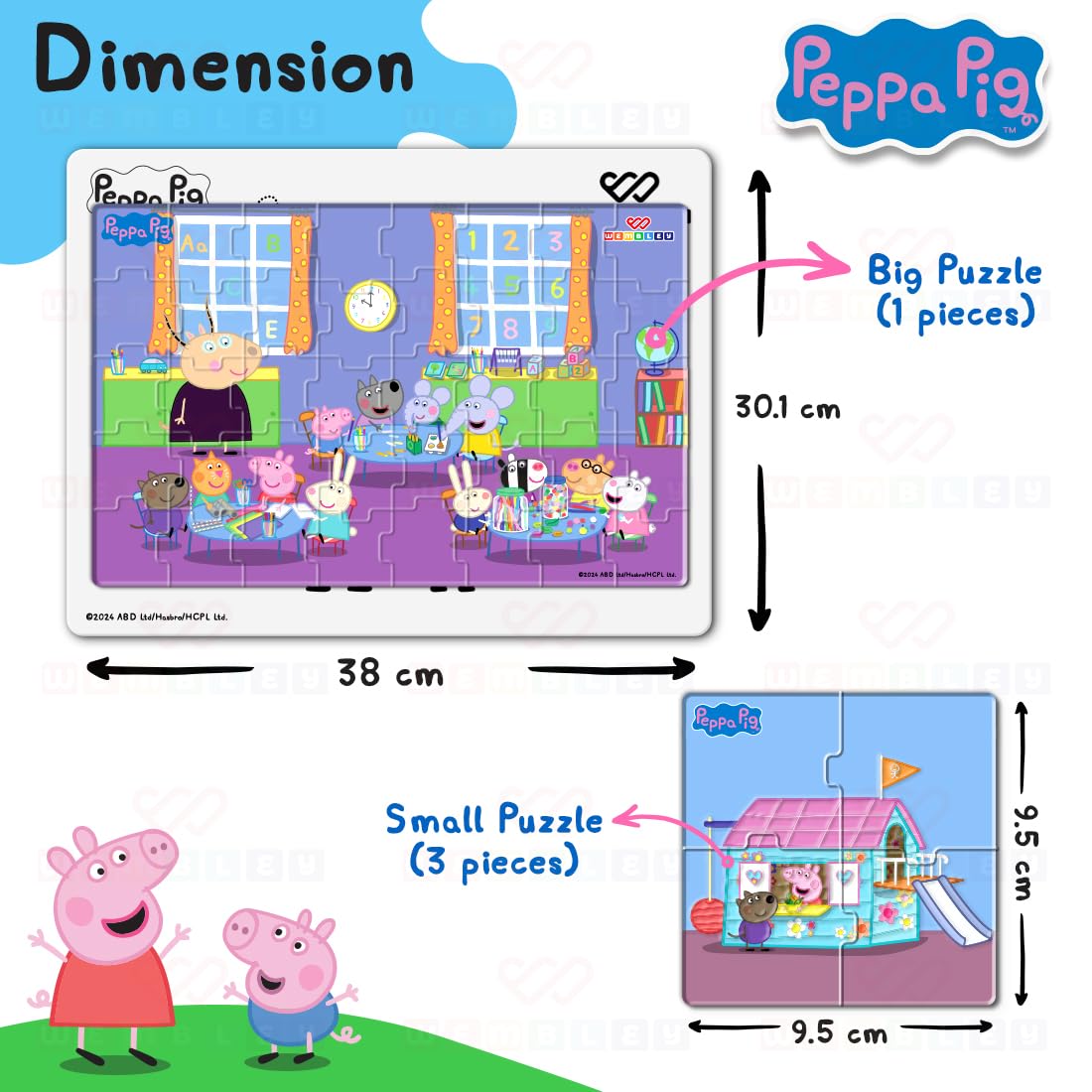 Peppa Pig 4 in 1 Jigsaw Magnetic Puzzle (Style2)