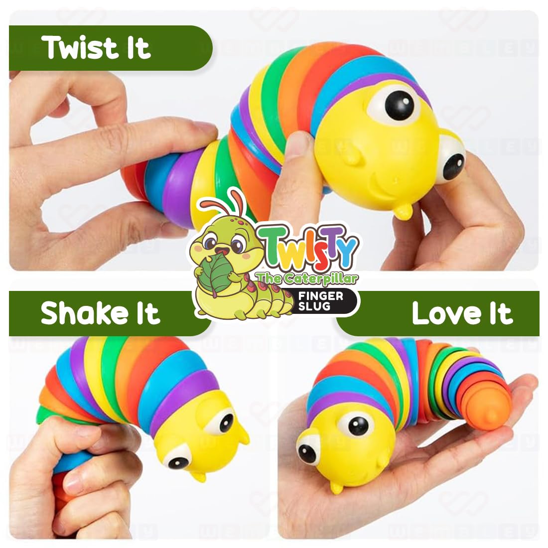 Sensory Multi-Colored Caterpillar Toy with Lights