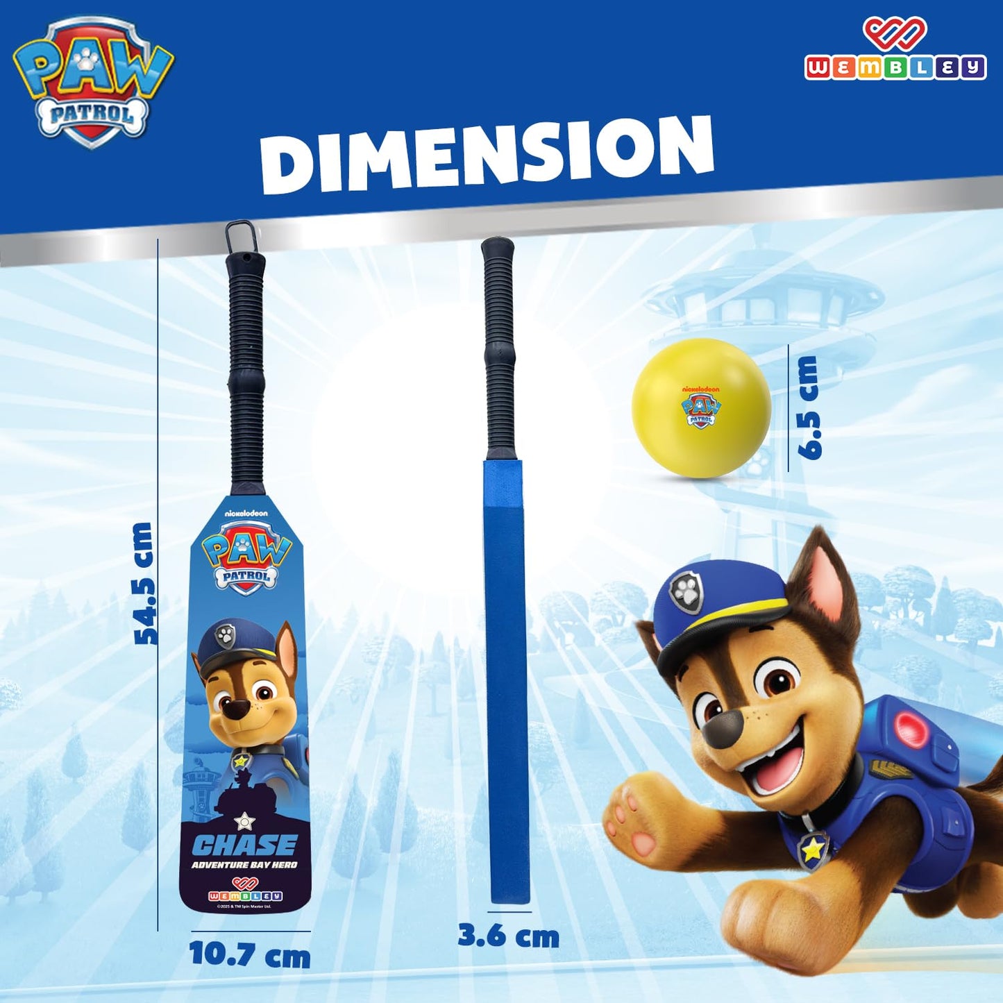 Paw Patrol Foam Bat Ball Set (Chase)