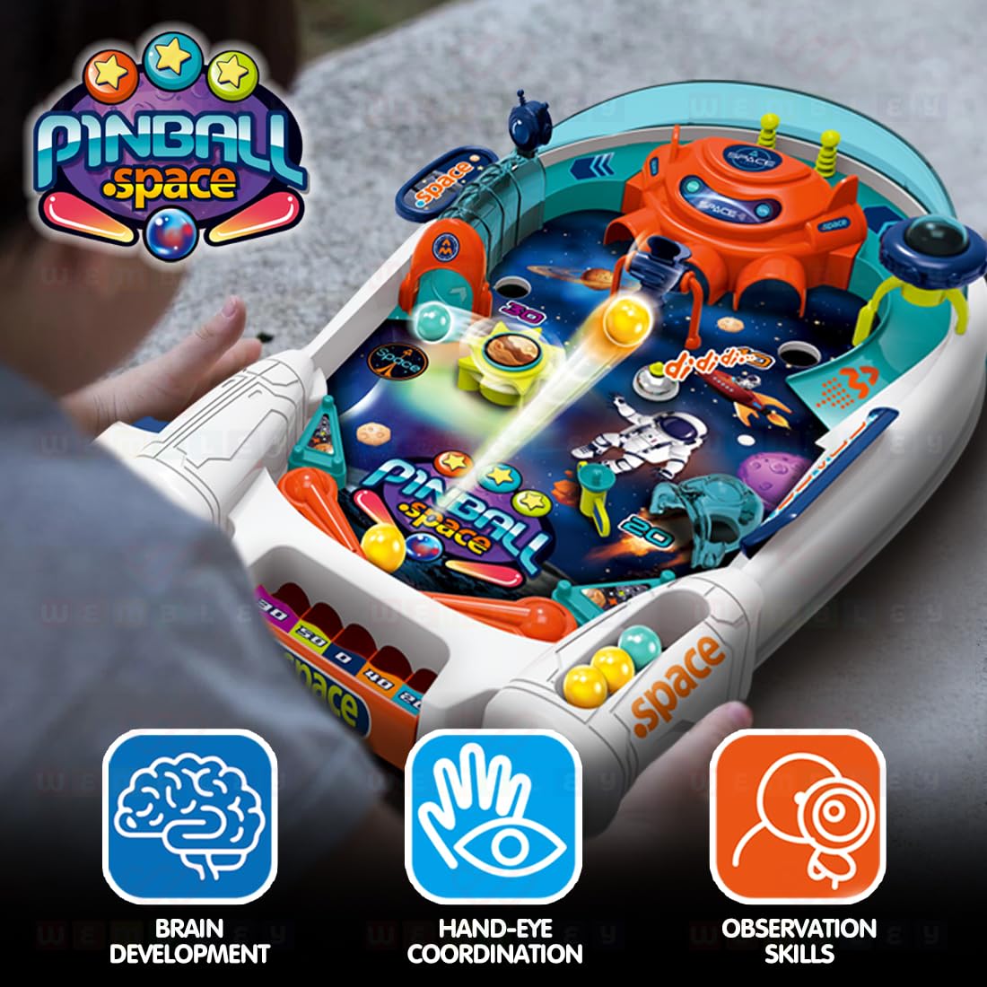 Mini 2-4 Player Pinball Indoor Game for Kids