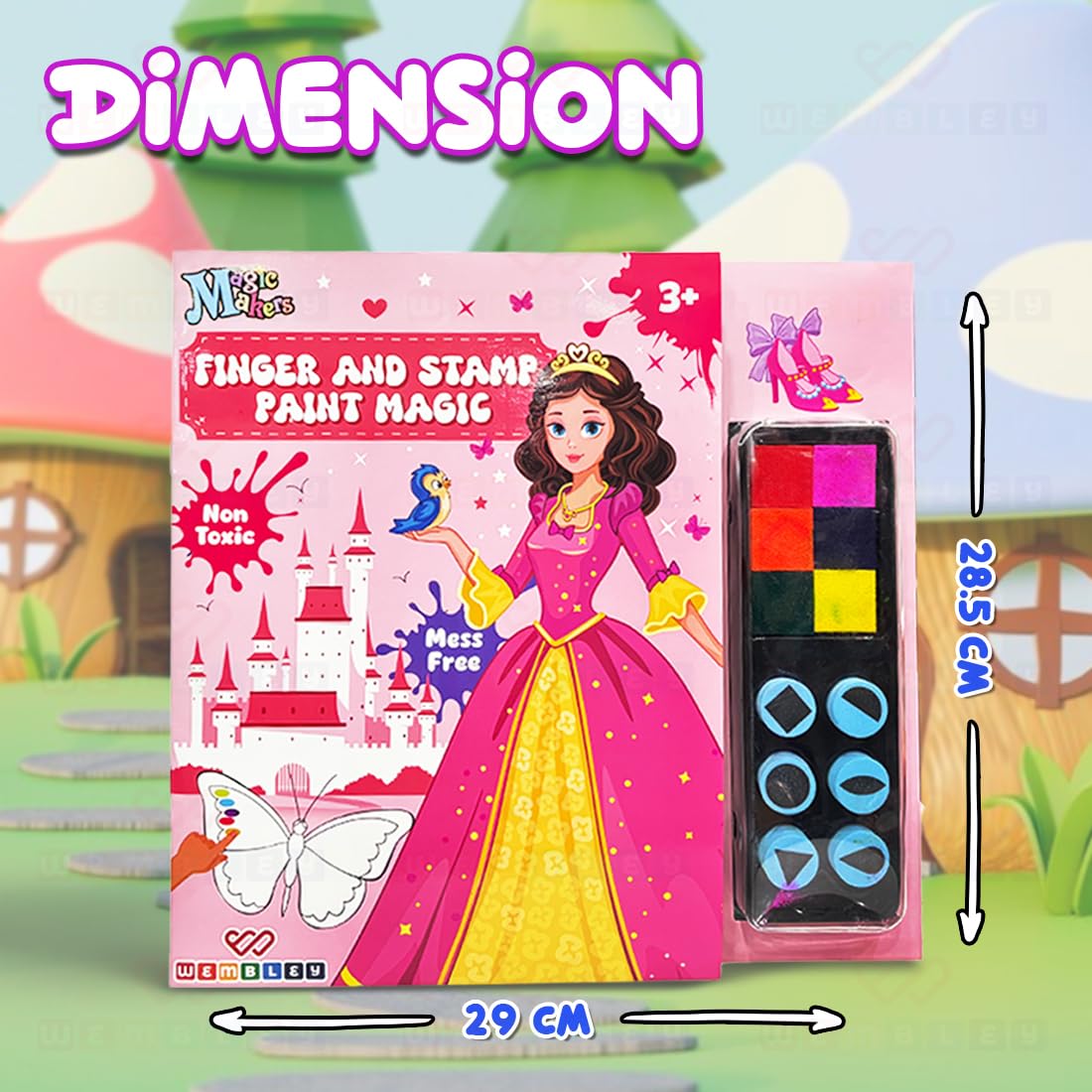 Princess Finger Printing & Coloring Art Book