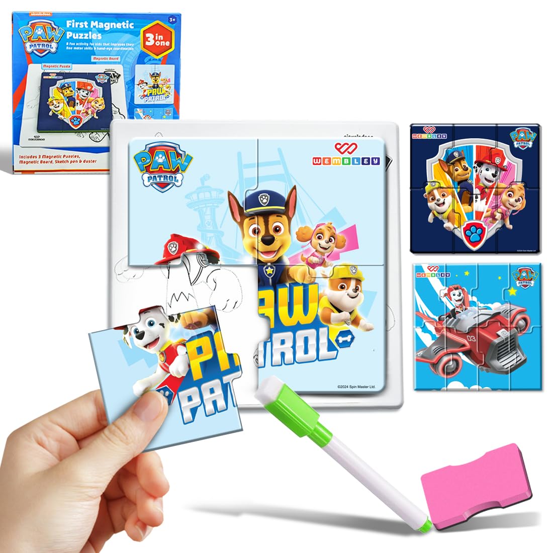 Paw Patrol 3 in 1 Jigsaw Magnetic Puzzle (Style2)