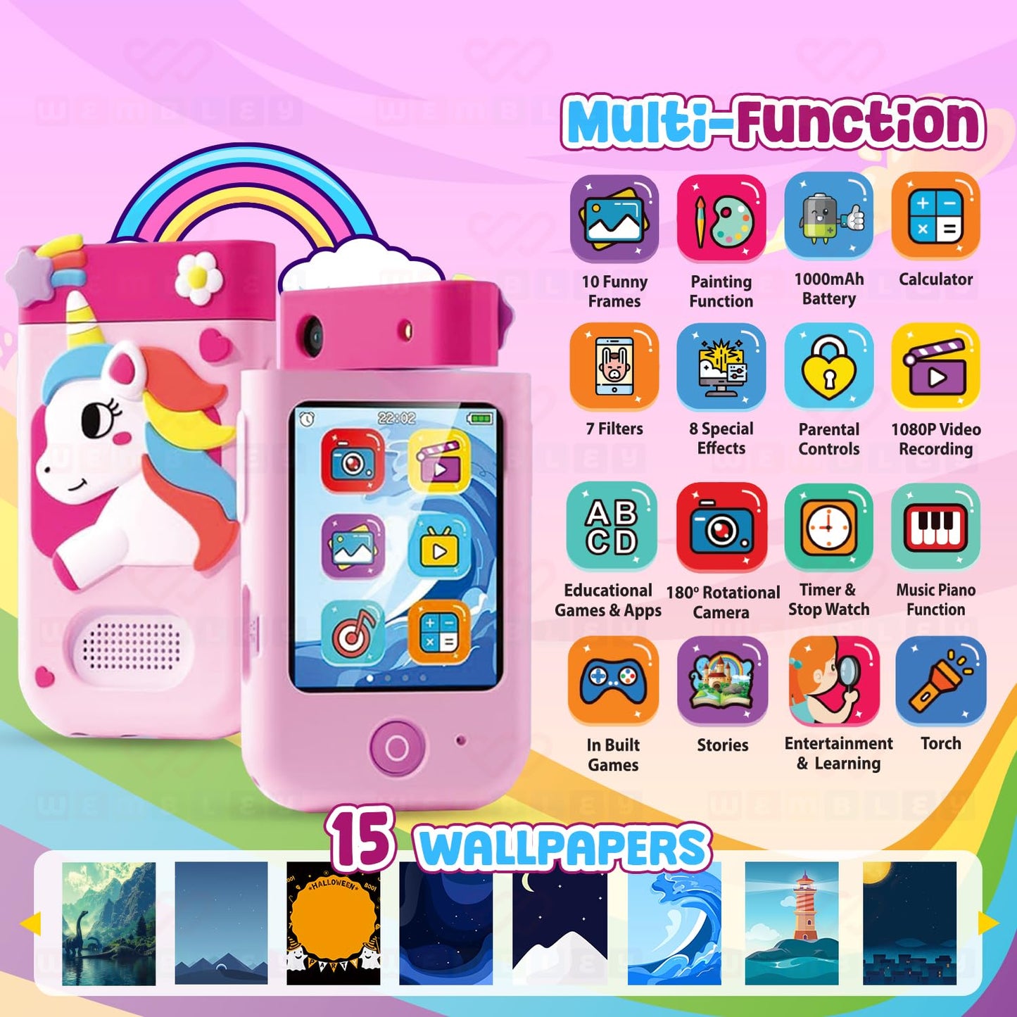 My First Smart Phone with Rotating Camera (Unicorn Themed)