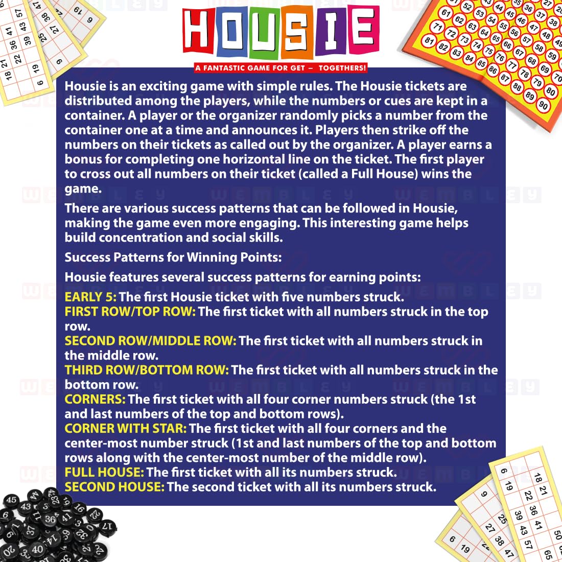 Wembley Tambola Housie Indoor Board Game for Kids