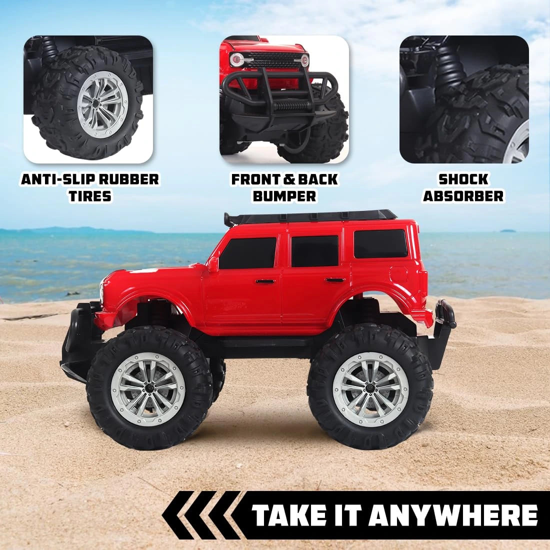 Rechargeable Remote Control Car Monster Truck (Adventure Ford)