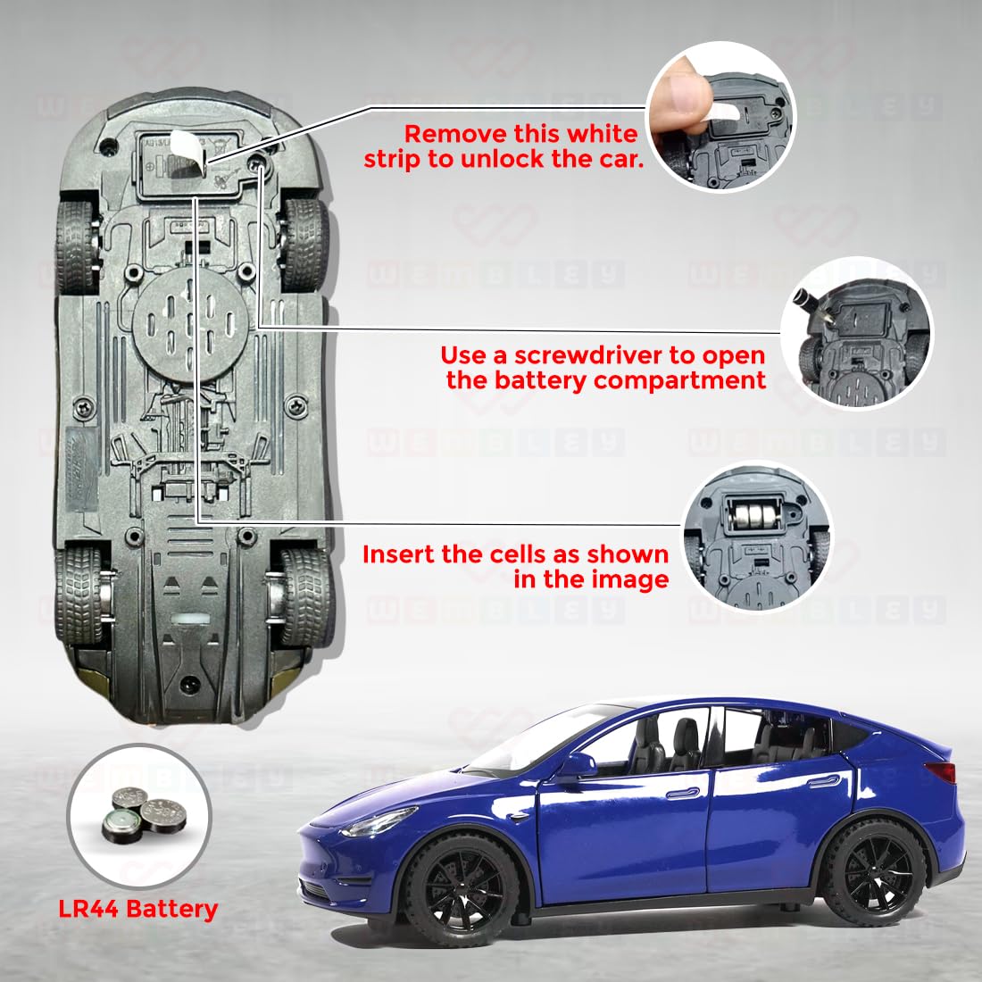Metal Pull Back Toy Die-cast Model Car (Tesla)