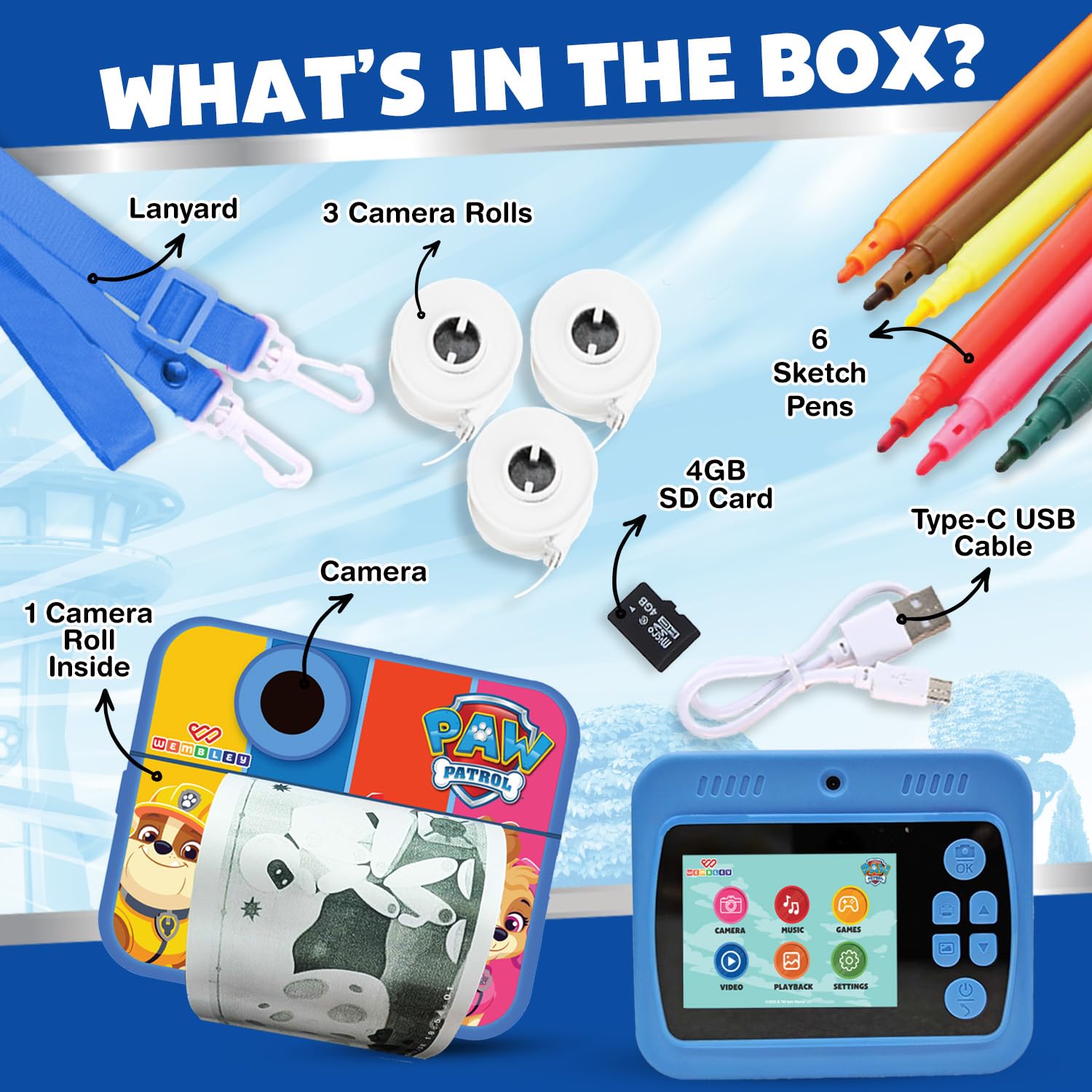 Paw Patrol Instant Print Digital Camera for Kids