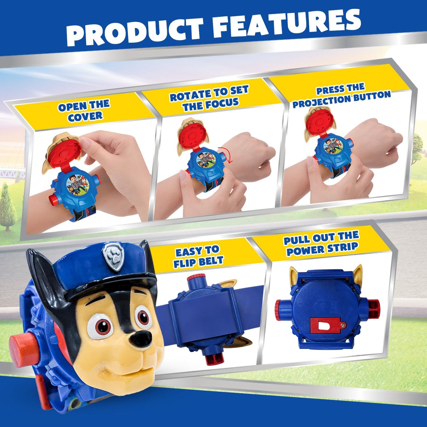 Paw Patrol Digital Projector Watch (Chase)