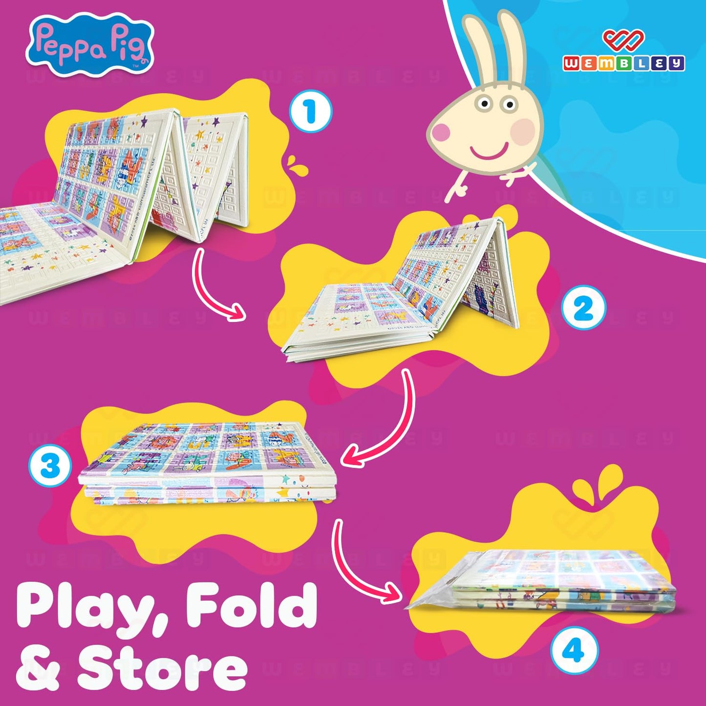 2-In-1 Reversible Peppa Pig Play Mat for Babies