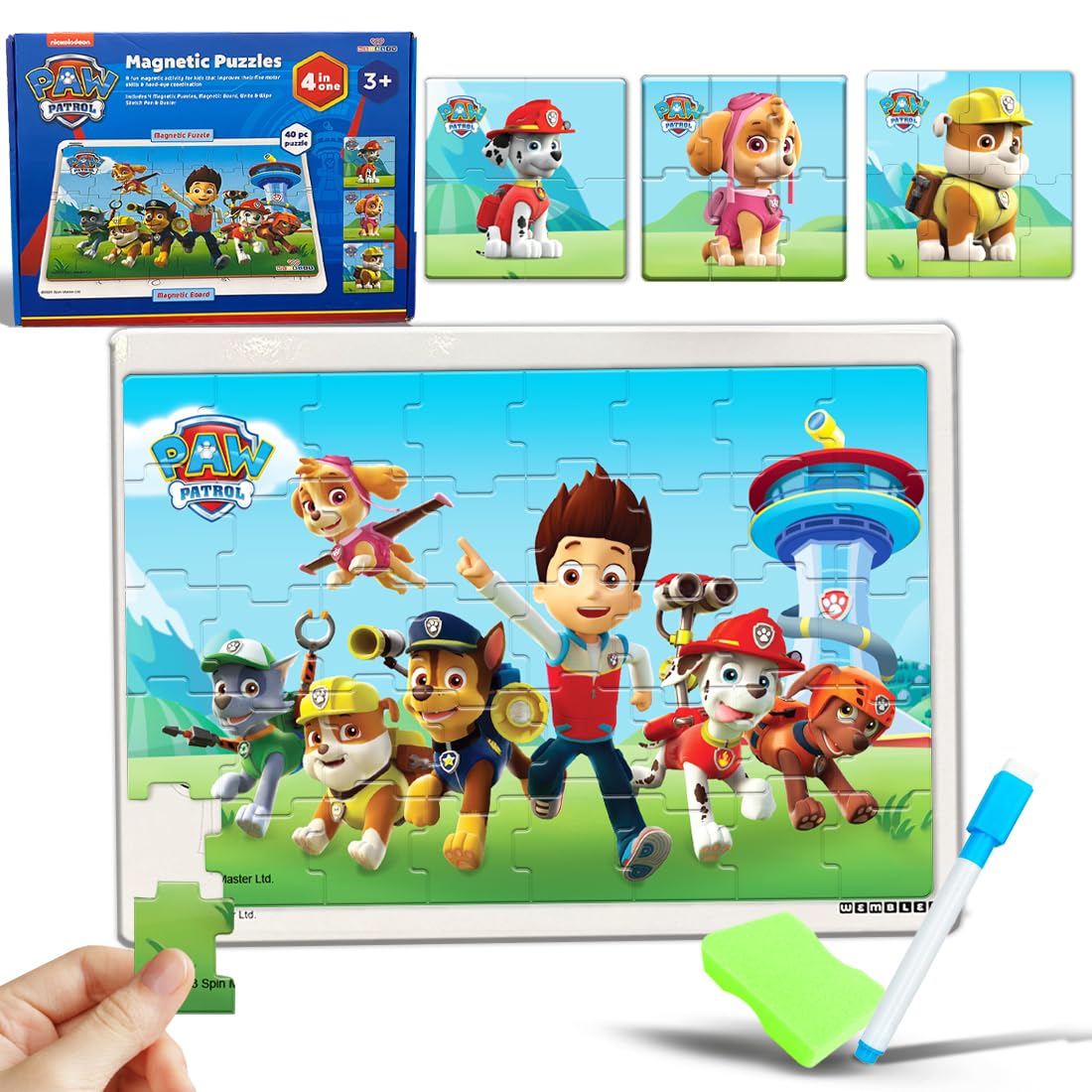 Paw Patrol 4 in 1 Magnetic Puzzle