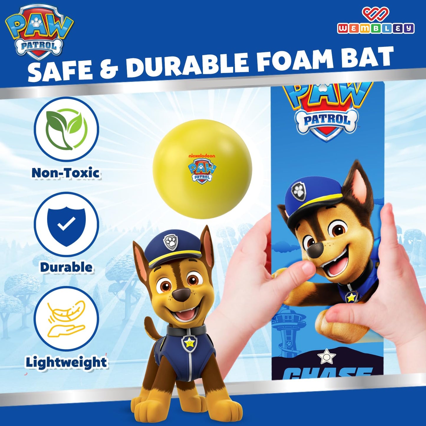 Paw Patrol Foam Bat Ball Set (Chase)