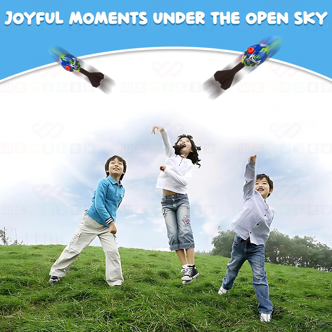 Missile Foam Rocket Toy with Whistling Sound (Blue)