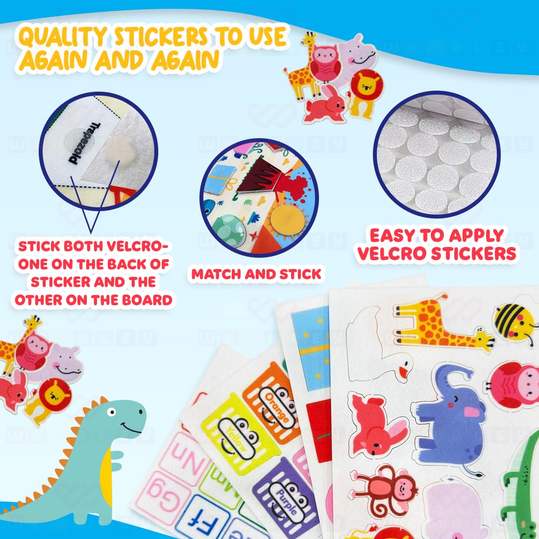 Interactive Busy Bag Activity Binder Educational Toy for Kids (Dinosaur, Backpack)
