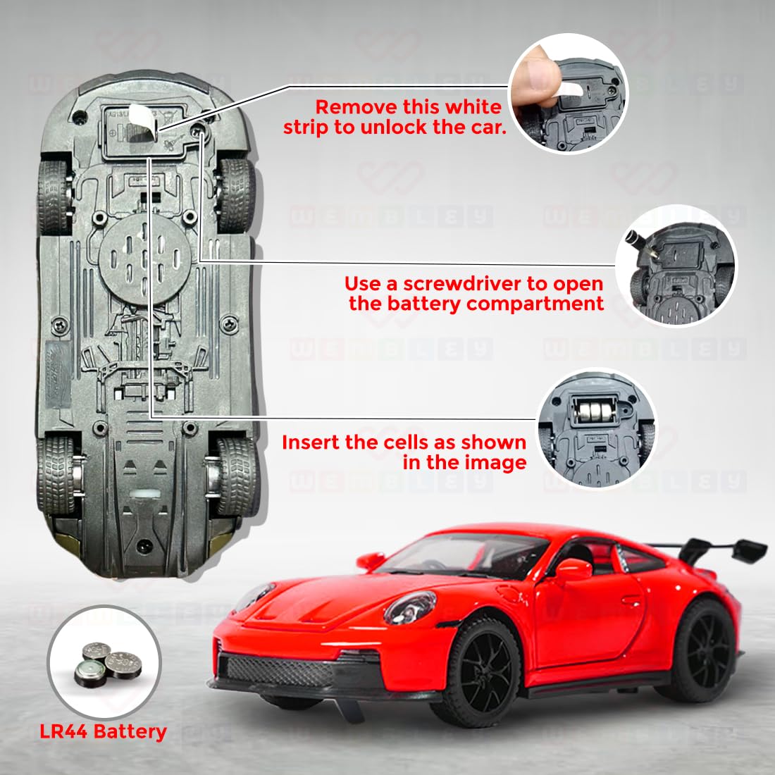 Metal Pull Back Toy Die-cast Model Car (Porsche)