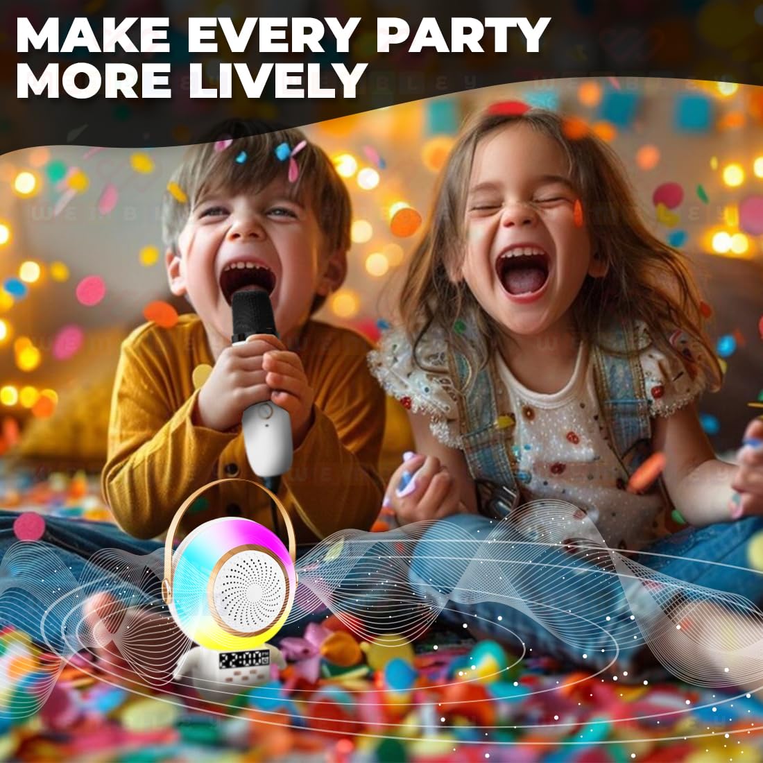 Wireless Karaoke Set with Mic & Speaker (Robot)